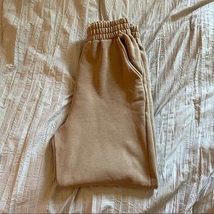 High Waisted Beige Sweatpants size adult S never worn!